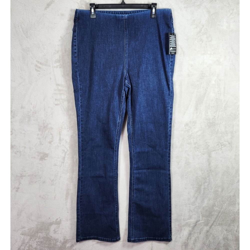 Denim & Co Jeans Womens 28W Tall Deep‎ Indigo Perfect Flex Pull On Denim A607625